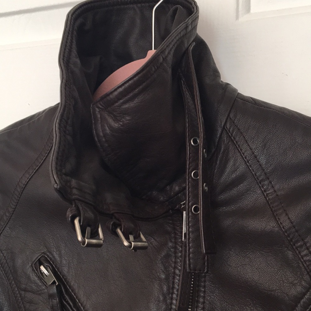 EUC All Saints Genuine Leather Jacket - Picture 3 of 5